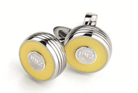 Piacere Cufflinks Electric Yellow Silver Color