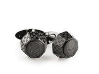 Skull Cufflinks, Black PVD, Octagon Shape