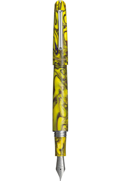 Elmo 01 Fantasy Blooms Fountain Pen, Iris Yellow, Medium