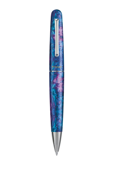 Elmo 01 Fantasy Blooms Ballpoint Pen, Blue Cross Gentian