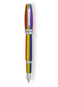 Fortuna Rainbow Fountain Pen with Pashmina, Steel,