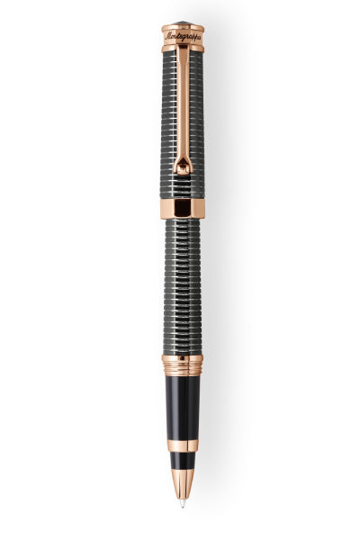 NeroUno All-Metal Rollerball Pen w/ Rose Gold trims, Gun Metal