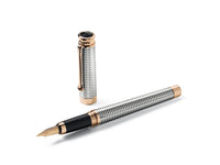 NeroUno All-Metal Fountain Pen w/ Rose Gold trims, Palladium pl.,