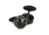 Parola Cufflinks, Black PVD, Black Glass