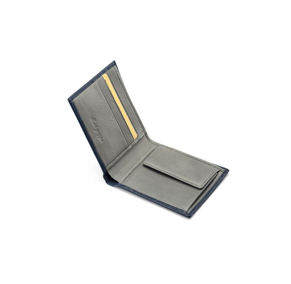Wallet 3 CC with Coin Case - Blue & Grey